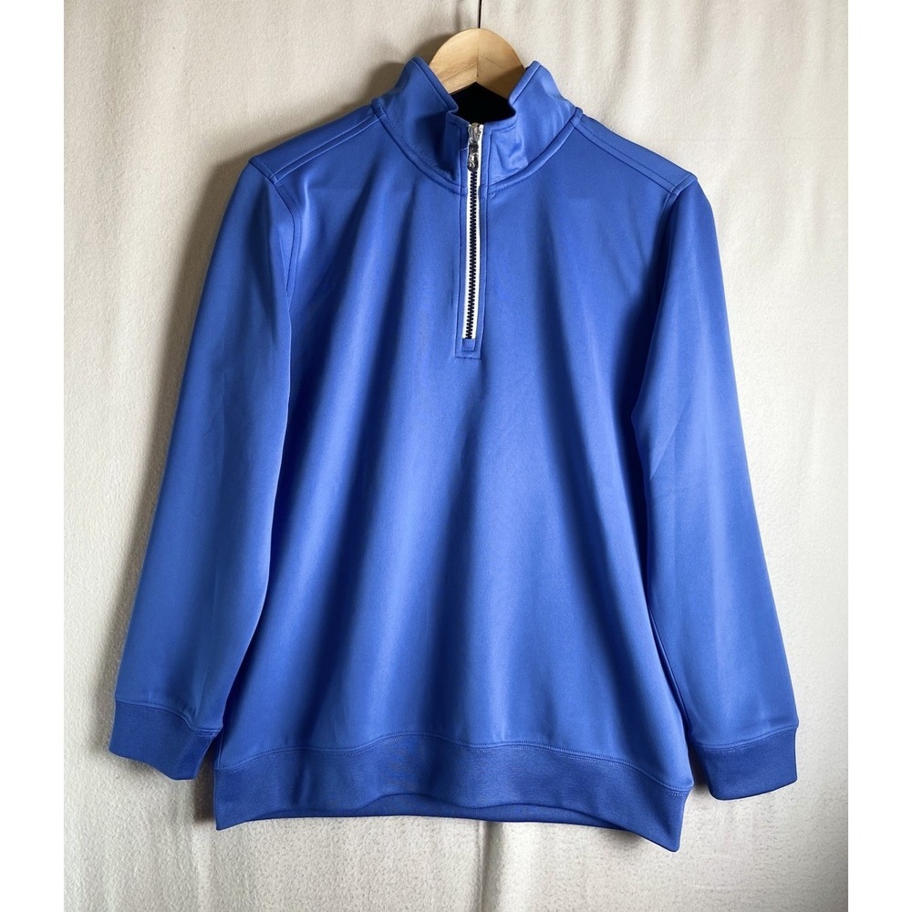 Fairway & Greene Tech Pullover  Womens  XL 1/4 Zip Blue Stretch Golf Activewear